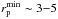 \hbox{$r_{\rm p}^{\min}\sim 3 {-} 5$}