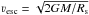 \hbox{$\varv_{\rm esc}=\sqrt{2GM/R_{\rm s}}$}