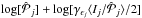 \hbox{$\log[\hat{\mathcal{P}}_j] + \log[\gamma _{\epsilon _j}\langle I_j/\hat{\mathcal{P}}_j\rangle /2]$}
