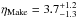 \hbox{$\eta_{\rm Make} = 3.7^{+1.2}_{-1.3}$}