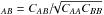 \hbox{$_{AB}=C_{AB}/\!\!\sqrt{C_{AA}C_{BB}}$}