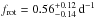 \hbox{$f_{\rm rot} = 0.56^{+0.12}_{-0.14}\,\rm d^{-1}$}