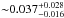 \hbox{${\sim} 0.037^{+0.028}_{-0.016}$}