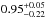 \hbox{$0.95^{+0.05}_{-0.22}$}