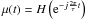 \hbox{$\mu(t)=H\left(\e^{-j\frac{2\pi}{\tau}t}\right)$}