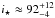 \hbox{$i_{\star}\approx92^{+12}_{-4}$}