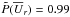 \hbox{$\tilde{P}(\mean{U}_r)=0.99$}