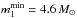 \hbox{$m_1^{\rm min} = 4.6\,M_\odot$}