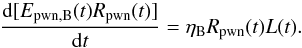 \appendix \setcounter{section}{1} \begin{equation} \label{A5} \frac{{\rm d}[E_{\rm pwn, B}(t)R_{\rm pwn}(t)]}{{\rm d}t}=\eta_{\rm B}R_{\rm pwn}(t)L(t). \end{equation}