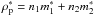 \hbox{$\rho_{\rm p}^* = n_1 m_1^* + n_2 m_2^*$}