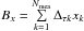 \hbox{$B_{x}=\sum\limits_{k=1}^{N_{\rm mea}}\Delta_{\tau k}x_{k}$}