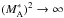 \hbox{$(M_{\rm A}^{\ast})^{2} \rightarrow \infty$}