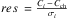 \hbox{$res \ = \frac{C_{i}\,-\,C_{\rm ch}}{\sigma_{i}}$}