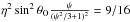 \hbox{$\eta^2 \sin^2\theta_{\rm O} \frac{\psi}{(\psi^2/3+1)^2}=9/16$}