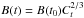 \hbox{$B(t)=B(t_0)C_t^{2/3}$}