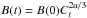 \hbox{$B(t)=B(0)C_t^{2a/3}$}