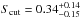 \hbox{$S_\text{cut} = 0.34_{-0.15}^{+0.14}$}