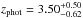 \hbox{$z_{\mathrm{phot}} = 3.50^{+0.50}_{-0.62}$}