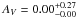 \hbox{$A_V = 0.00^{+0.27}_{-0.00}$}