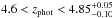 \hbox{$4.6 < z_{\mathrm{phot}} < 4.85^{+0.05}_{-0.10}$}