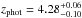 \hbox{$z_{\mathrm{phot}} = 4.28^{+0.06}_{-0.10}$}