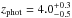 \hbox{$z_{\mathrm{phot}} =4.0^{+0.3}_{-0.5}$}