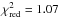 \hbox{$\chi^{2}_{\rm red}=1.07$}