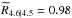 \hbox{$\widetilde{R}_{4.6|4.5} = 0.98$}