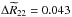 \hbox{$\Delta\widetilde{R}_{22} = 0.043$}