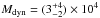 \hbox{$M_{\rm dyn}=(3^{+4}_{-2})\times10^4$}