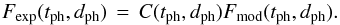 \appendix \setcounter{section}{2} \begin{equation} \fexp(\tph,\dph) \,=\, C(\tph, \dph) \fmod(\tph,\dph) . \label{eqn:cdef2} \end{equation}
