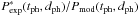 \hbox{$\pexp(\tph, \dph)/\pmod(\tph, \dph)$}