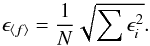 \begin{equation} \epsilon_{\left\langle f\right\rangle }=\frac{1}{N}\sqrt{\sum\epsilon_{i}^{2}}.\label{eq:e_mean_flux} \end{equation}