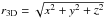 \hbox{$r_{\rm 3D}= \sqrt{x^2+y^2+z^2} $}