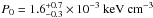 \hbox{$P_{0}=1.6^{+0.7}_{-0.3}\times10^{-3}~ \mathrm{keV~cm}^{-3}$}