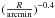 \hbox{$(\frac{R}{\rm arcmin})^{-0.4}$}