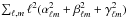 \hbox{$\sum_{\ell, m} \ell^2 (\alpha^2_{\ell m} + \beta^2_{\ell m} + \gamma^2_{\ell m})$}
