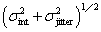 \hbox{$(\sigma_{\rm int}^2 + \sigma_{\rm jitter}^2)^{1/2}$}
