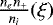 $\frac{n_en_&#x002B;}{n_i}(\xi)$