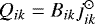 $Q_{ik}=B_{ik}j_{ik}^{\odot}$