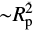 ${\sim} R_{\textrm{p}}^2$