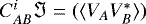 $C^{i}_{AB} \Im= (\langle V_A V_B^*\rangle)$