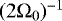 $(2{\mathrm{\Omega}}_0)^{-1}$