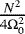$\frac{N^2}{4{\mathrm{\Omega}}_0^2}$