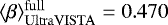 $\langle\beta\rangle_{\mathrm{UltraVISTA}}^{\mathrm{full}}= 0.470 $