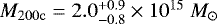 $M_{\mathrm{200c}}=2.0^{&#x002B;0.9}_{-0.8}\times 10^{15}~{M}_{\odot}$
