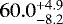 $60.0_{-8.2}^{+4.9}$