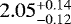 $2.05^{+0.14}_{-0.12}\,\times 10^{22}$\,cm$^{-2}$