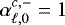 $\alpha^{c,-}_{\ell,0}=1$