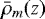 $\bar{\rho}_{m}(z)$